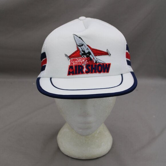 Vintage Patched Trucker Hat - Abbotsford Air Show 3 Striper - Adult Snapback - Picture 3 of 8